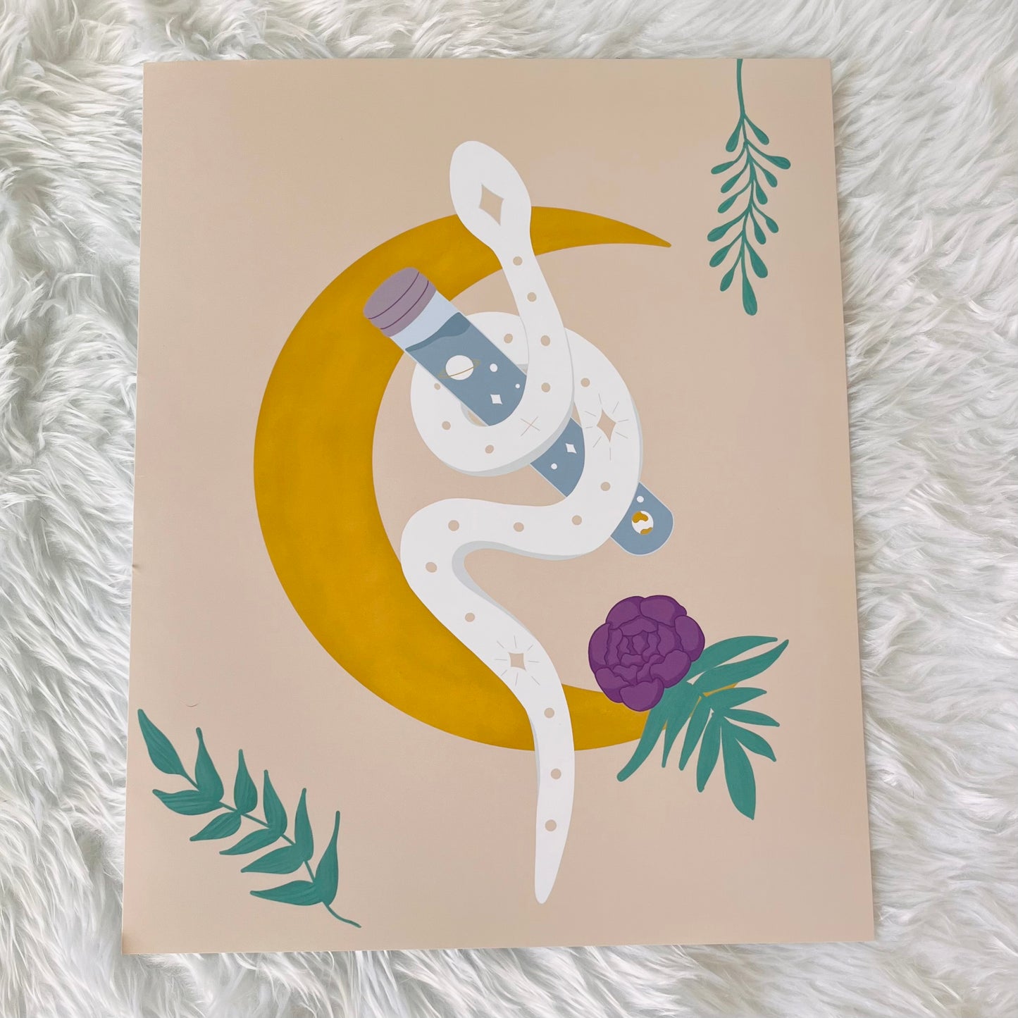 Snake Moon Art Print