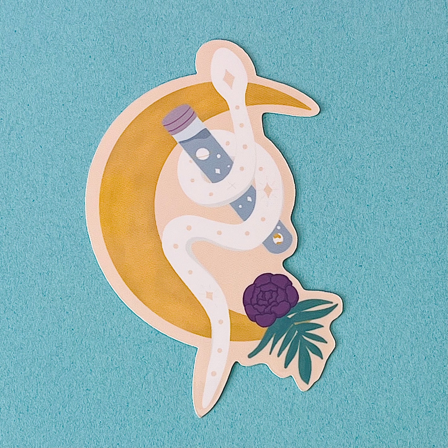 Snake Moon Vinyl Sticker