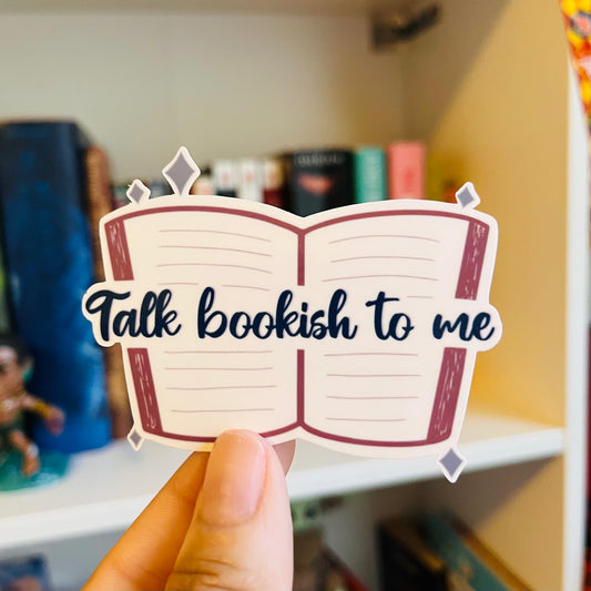 Talk Bookish To Me Vinyl Sticker