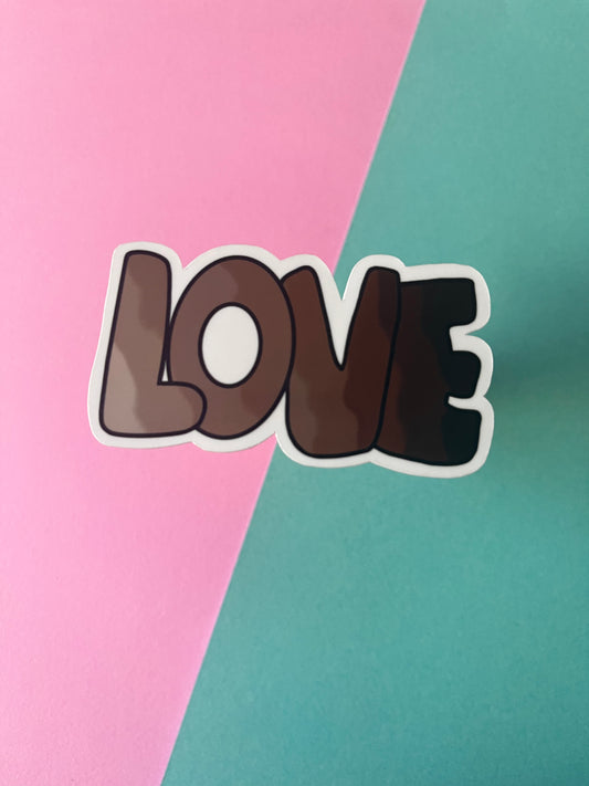 LOVE Skin Tones Vinyl Sticker