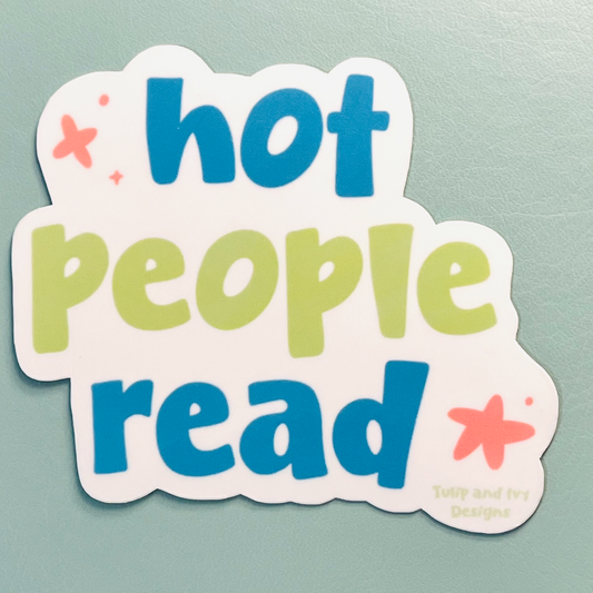 Hot People Read Vinyl Sticker