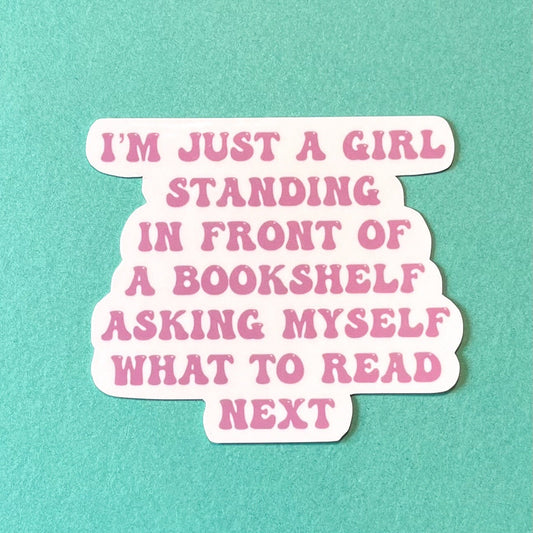 Just a Girl Reader Vinyl Sticker