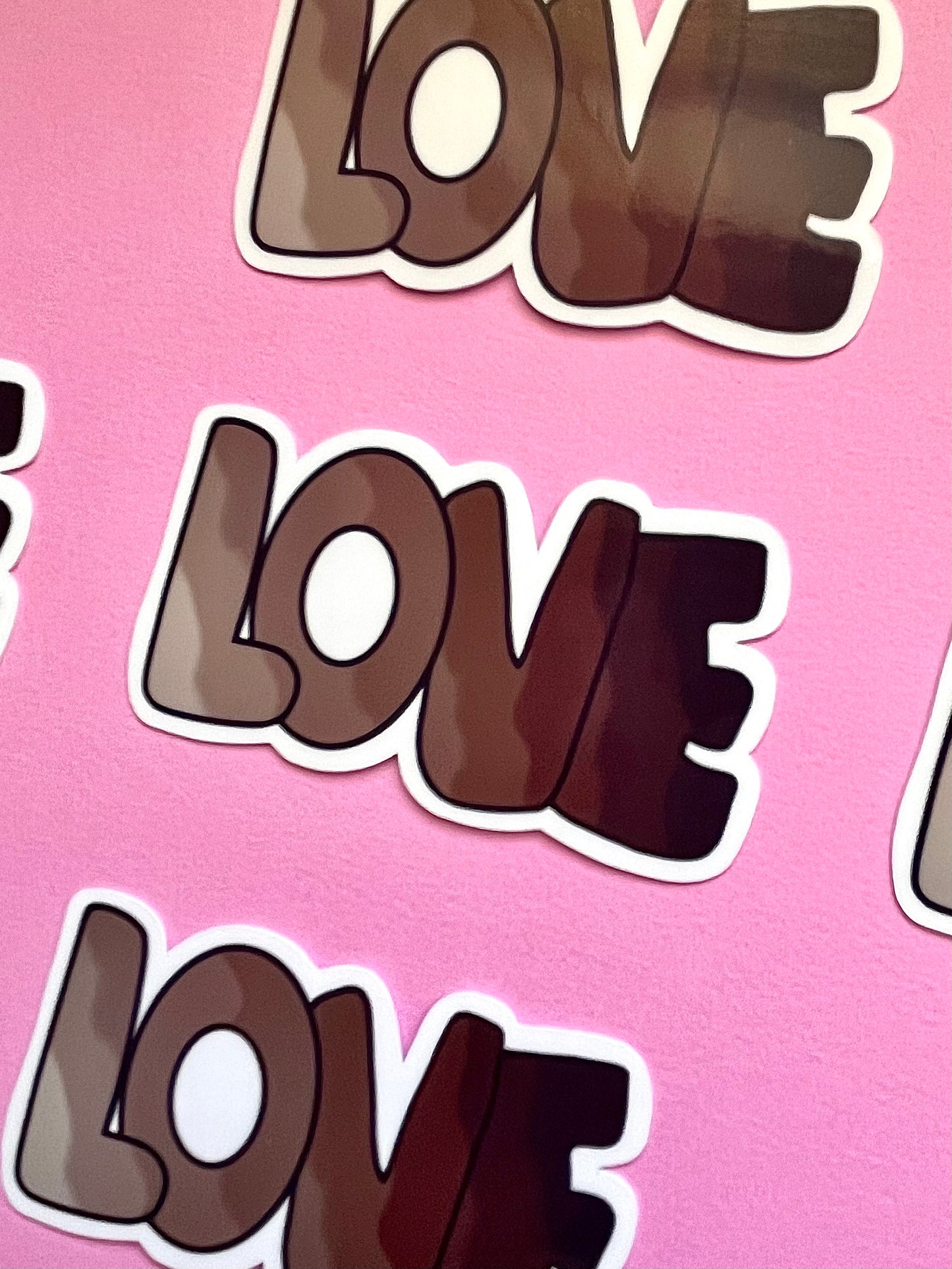 LOVE Skin Tones Vinyl Sticker