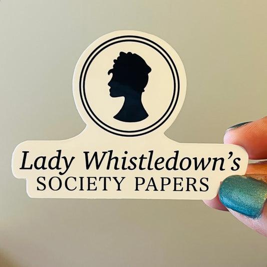 Lady Whistledown’s Society Papers vinyl sticker