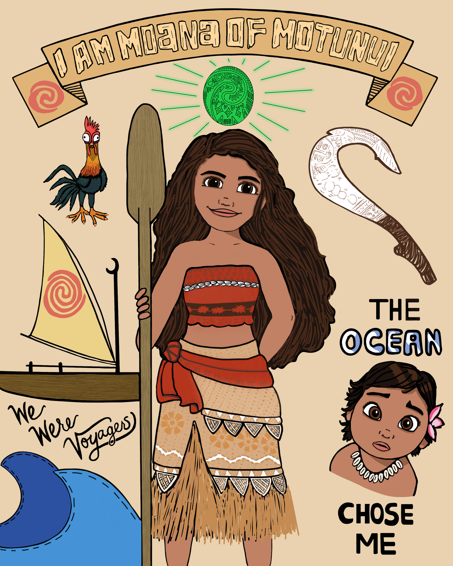 Moana Art Print