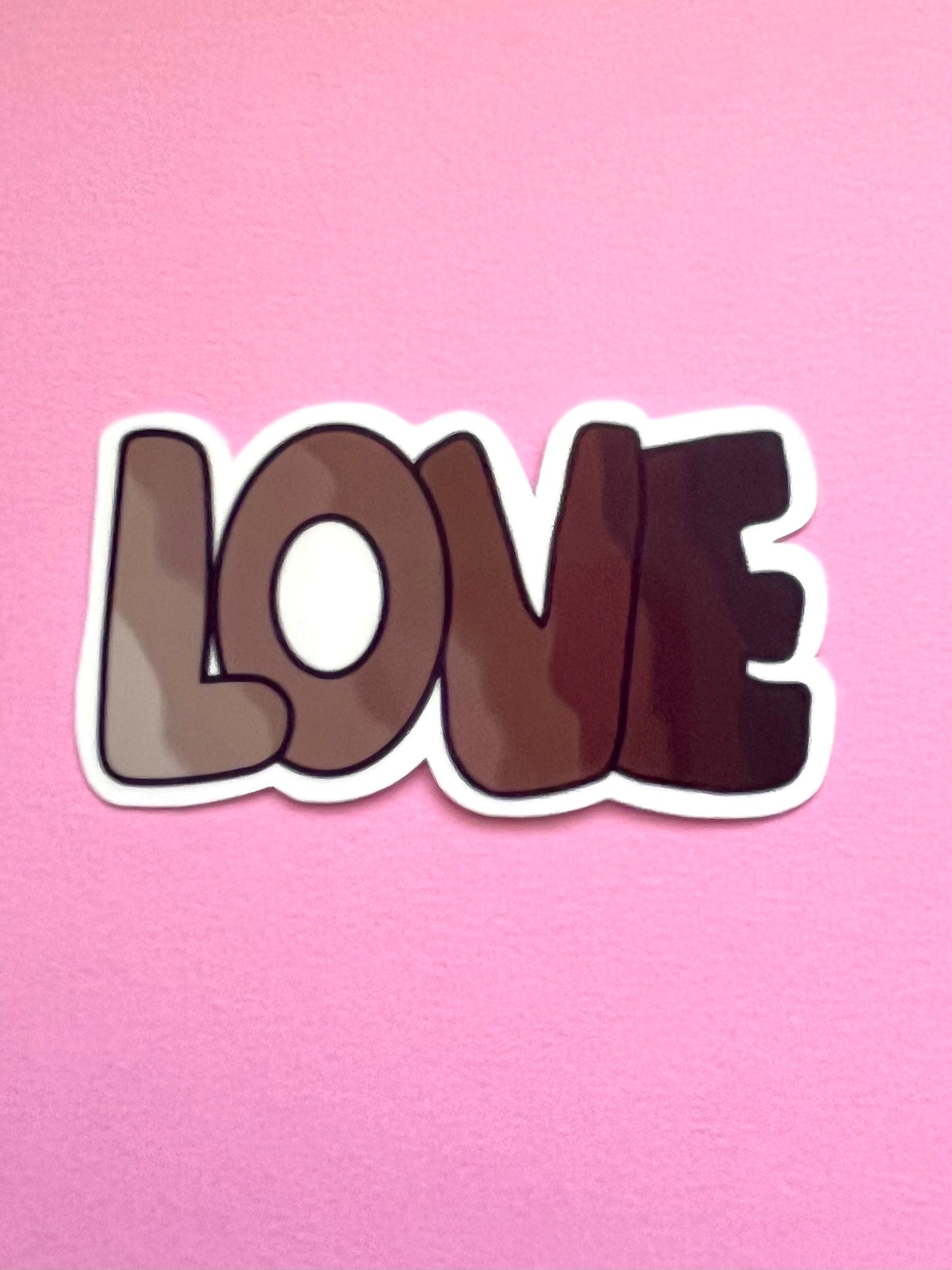 LOVE Skin Tones Vinyl Sticker