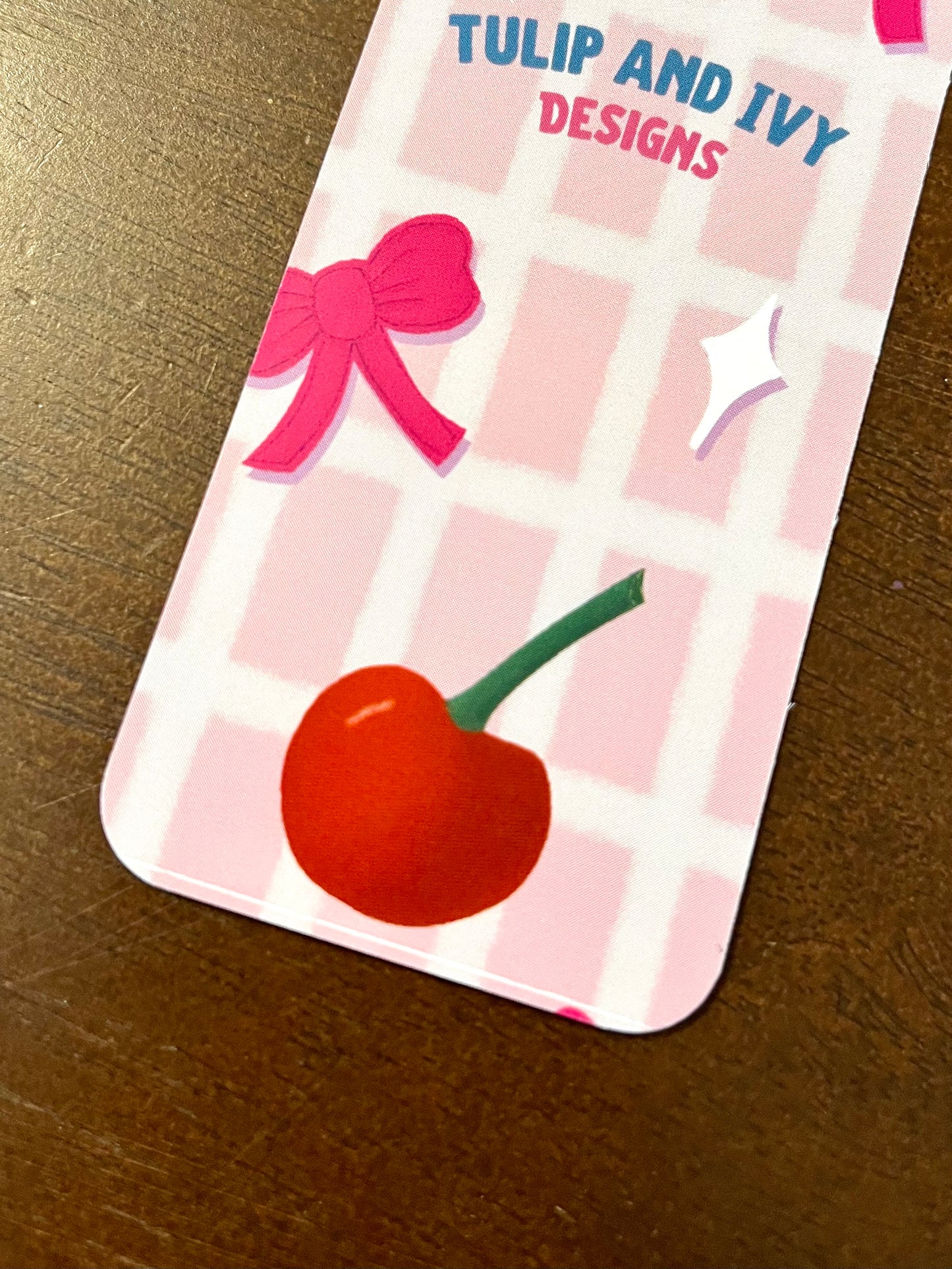 B-grade Cherries and Bows Bookmark