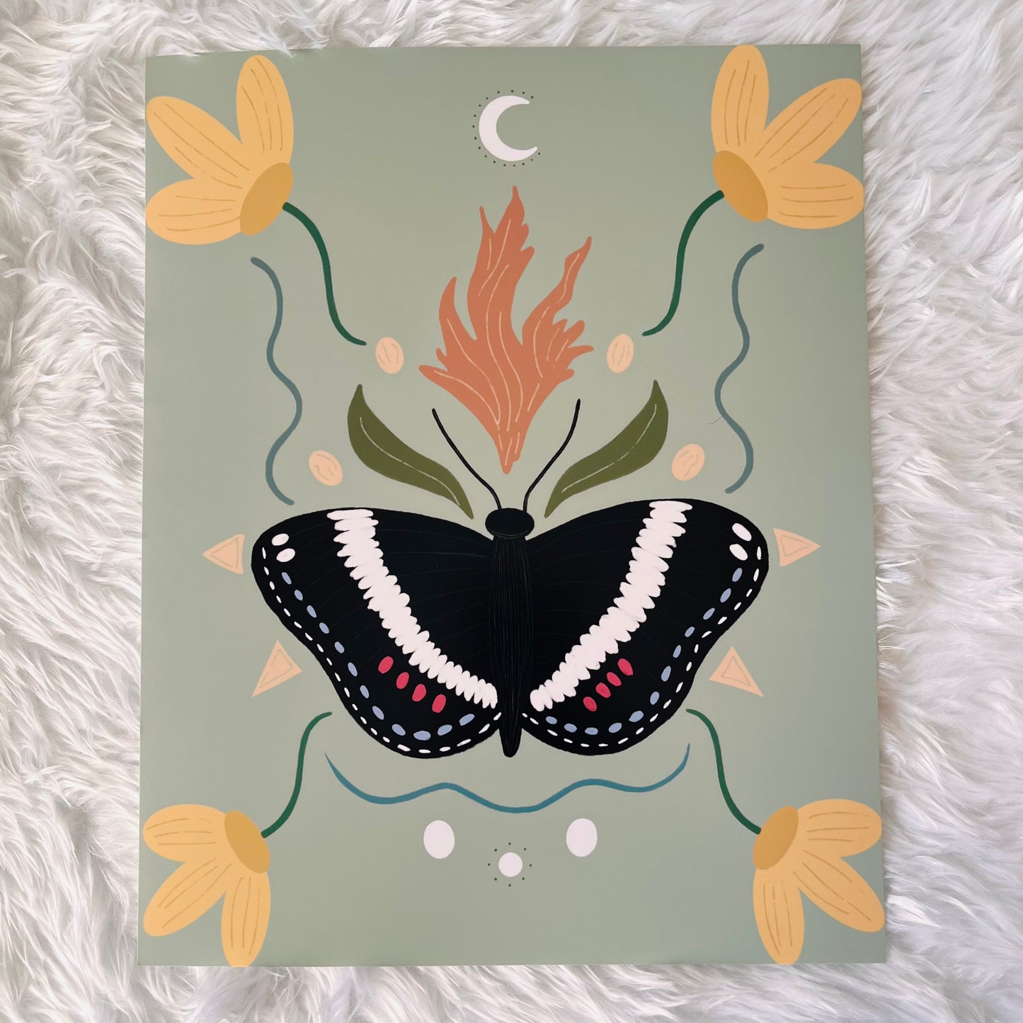 Lunar Butterfly Art Print