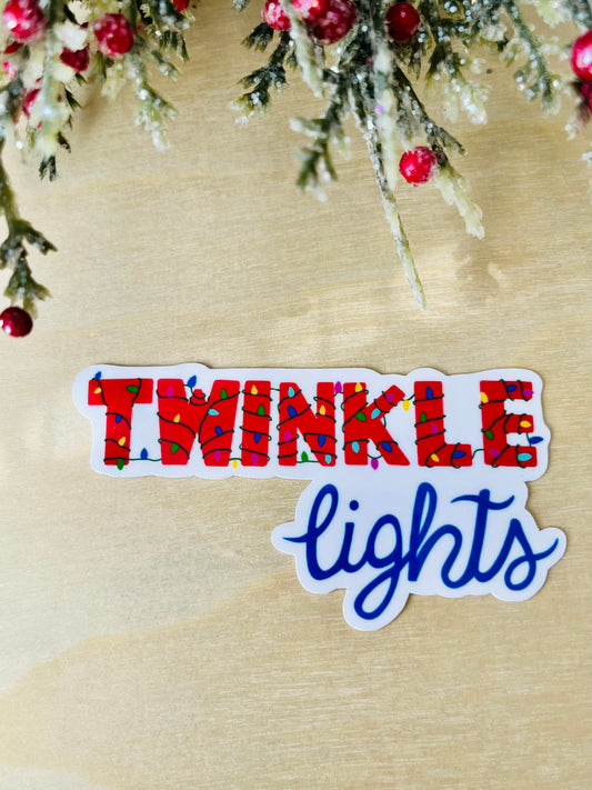 Twinkle Lights Christmas Vinyl Sticker