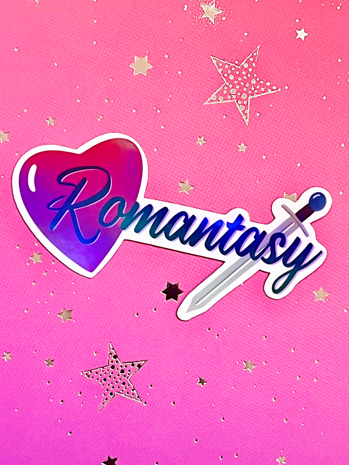 Romantasy Holographic Bookish Sticker