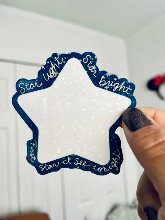 Star Light, Star Bright Holographic Vinyl Sticker