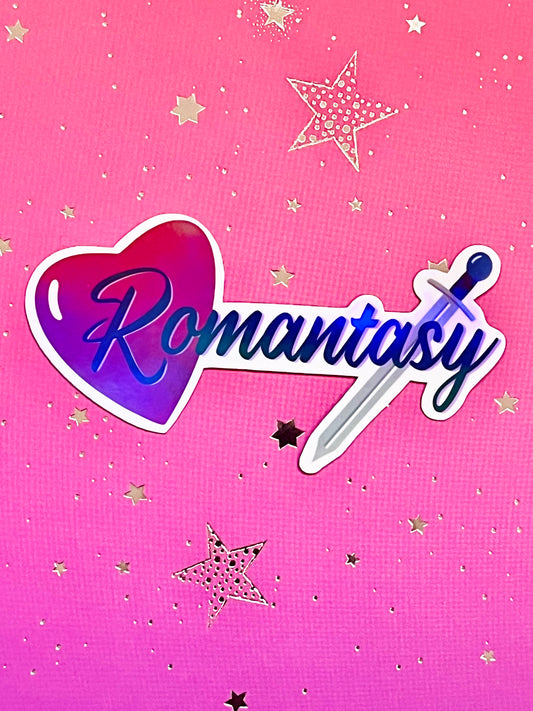 Romantasy Holographic Bookish Sticker