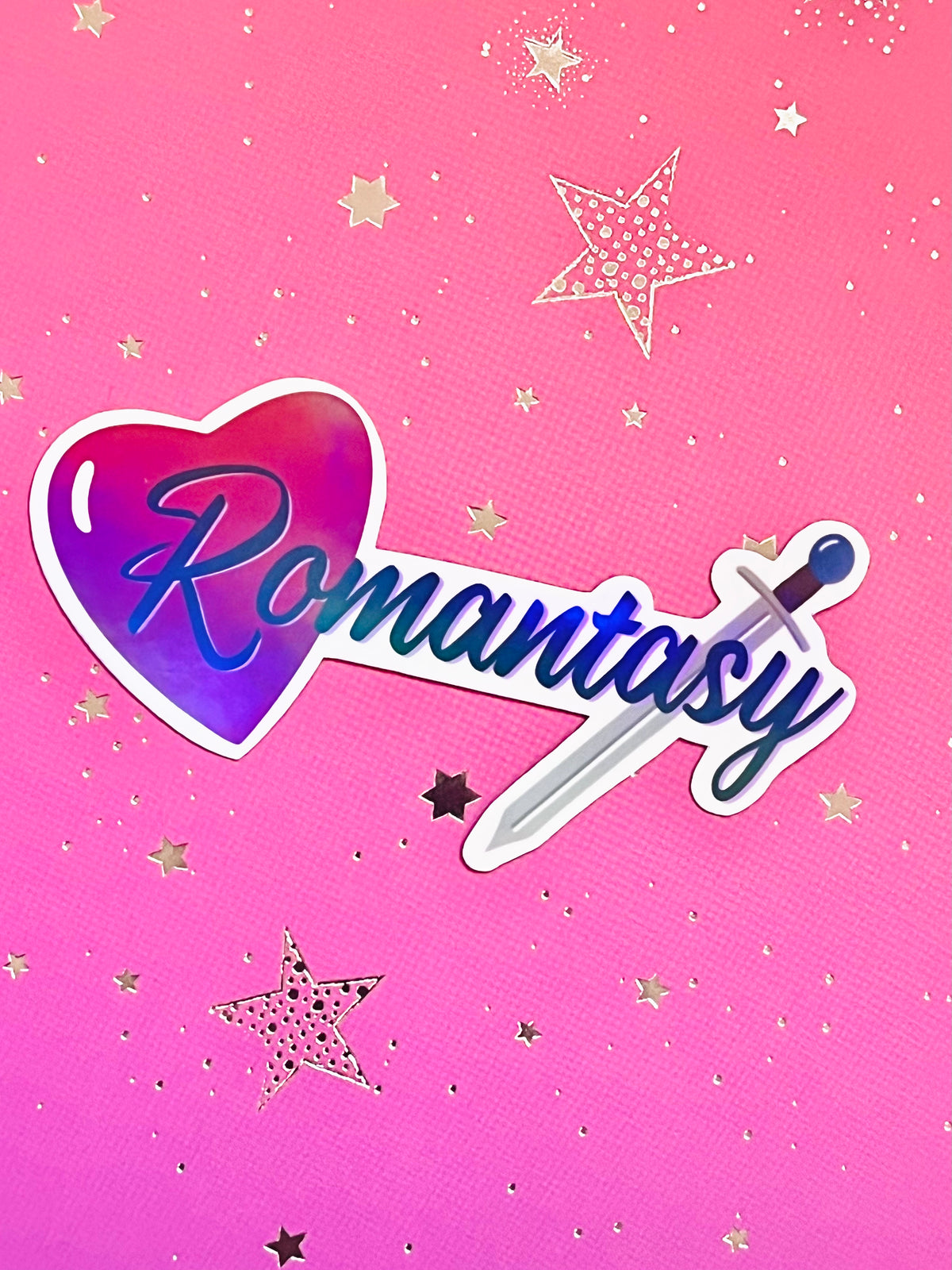 Romantasy Holographic Bookish Sticker