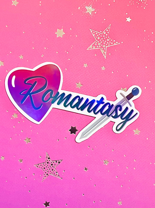 Romantasy Holographic Bookish Sticker