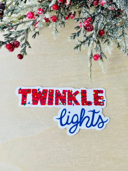 Twinkle Lights Christmas Vinyl Sticker