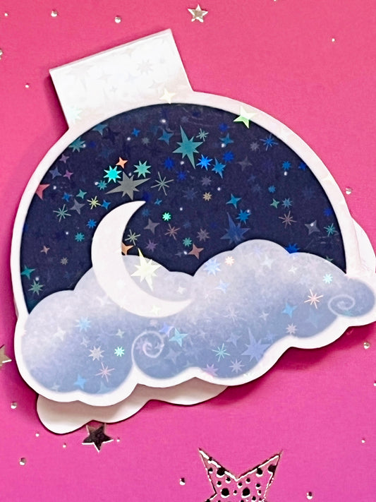 Moon and Stars Magnetic Bookmark