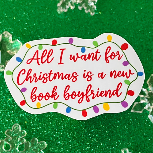 Book Boyfriend Christmas Sticker