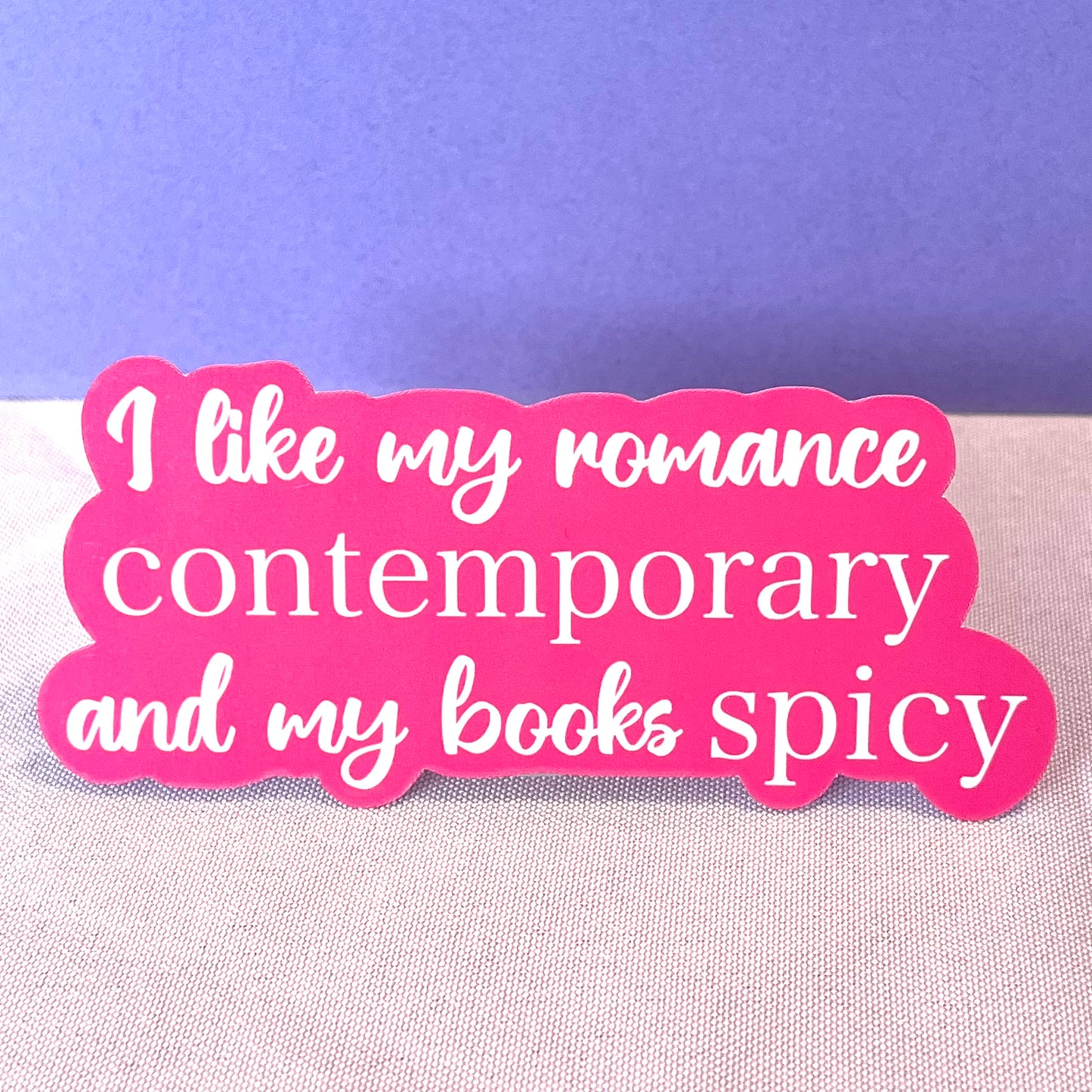 Spicy Book Lover Sticker, Romance Reader Pink Sticker