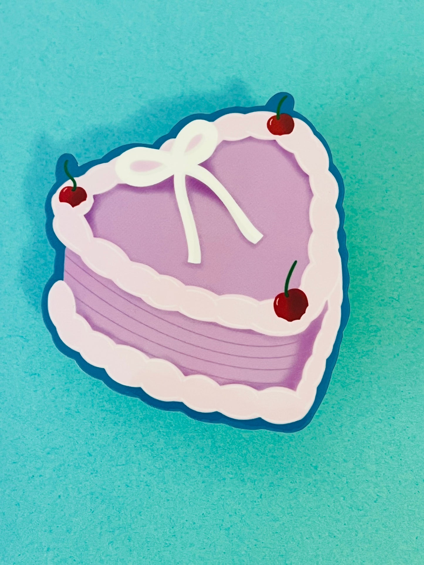Heart Cake Vinyl Sticker