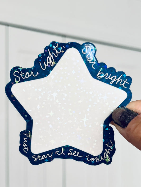 Star Light, Star Bright Holographic Vinyl Sticker