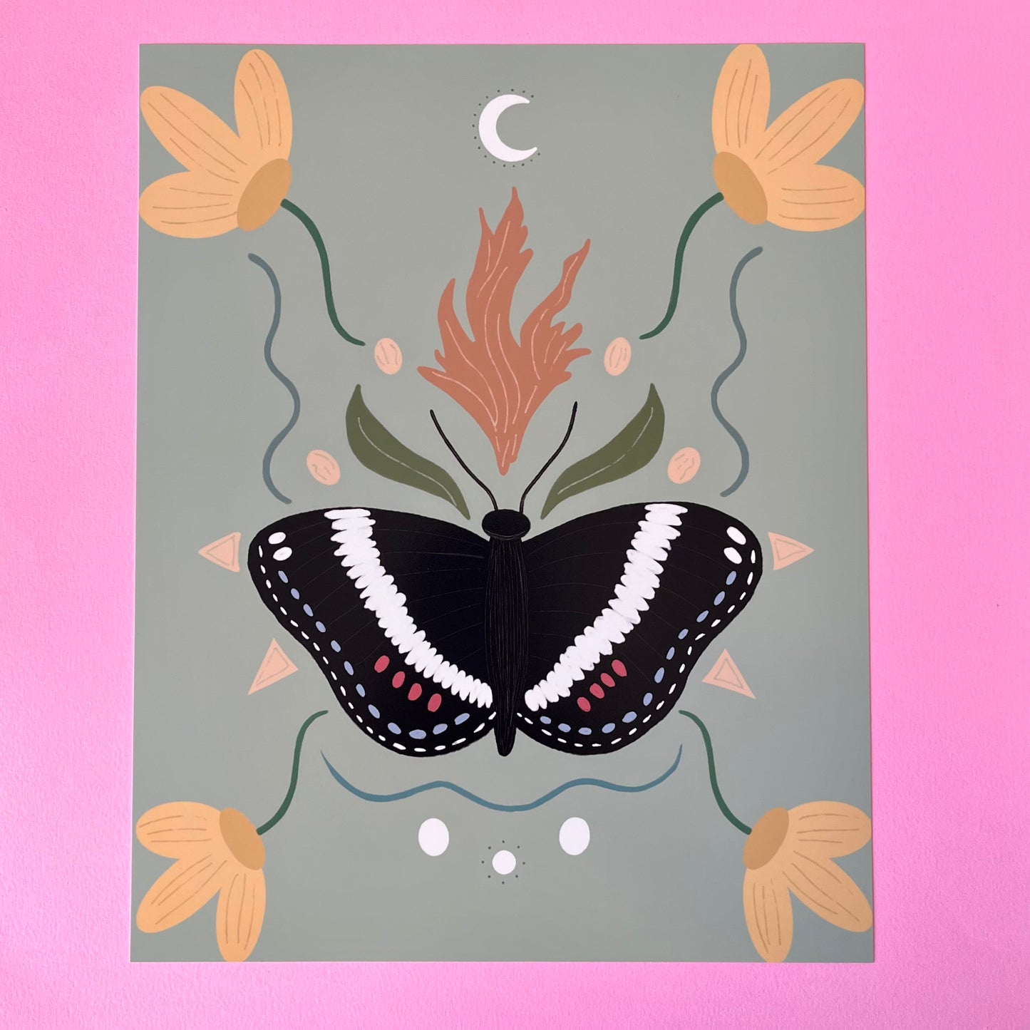 Lunar Butterfly Art Print