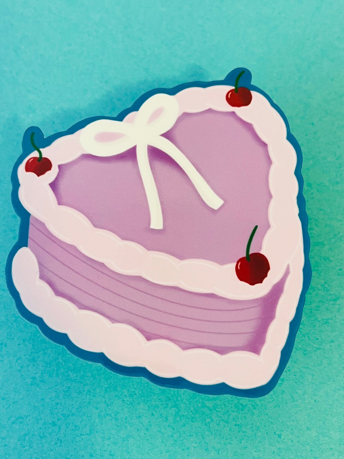 Heart Cake Vinyl Sticker