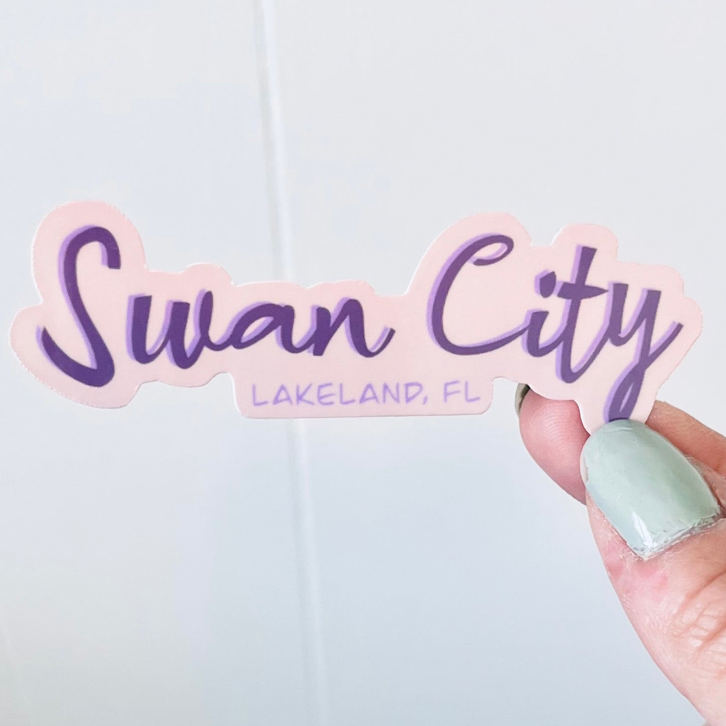 Swan City Lakeland Florida Vinyl Sticker