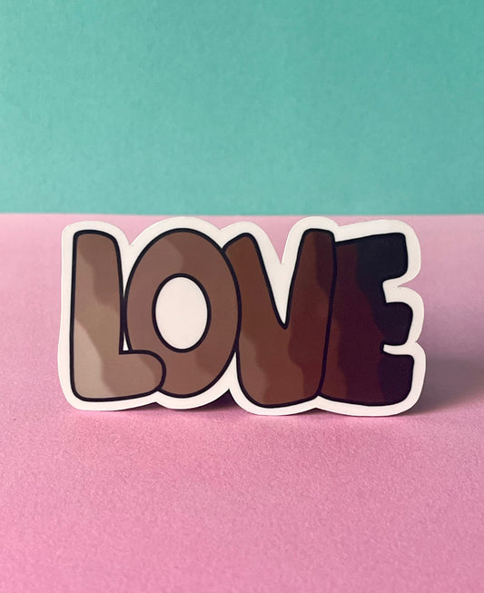 LOVE Skin Tones Vinyl Sticker
