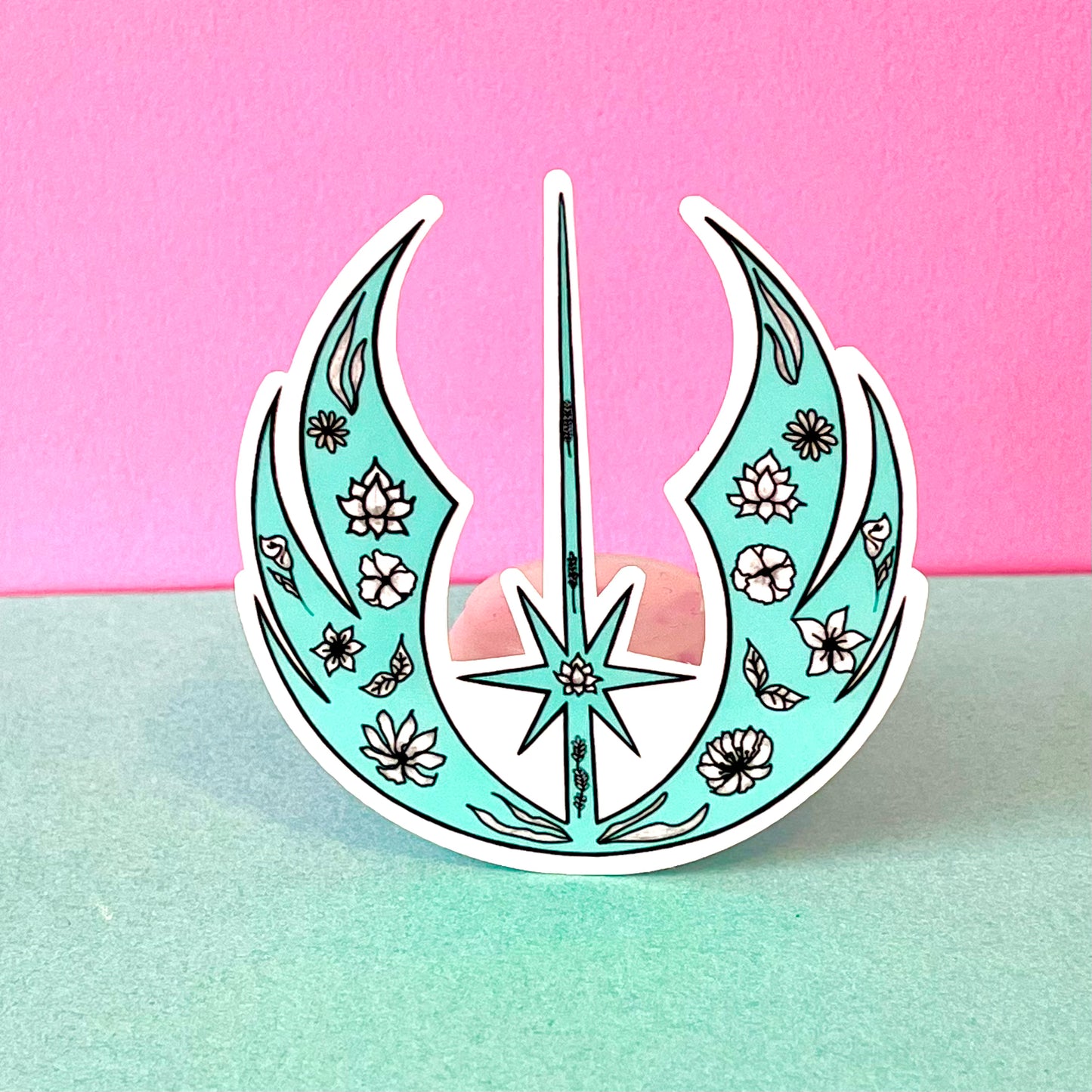 Floral Jedi Crest Star Wars Sticker