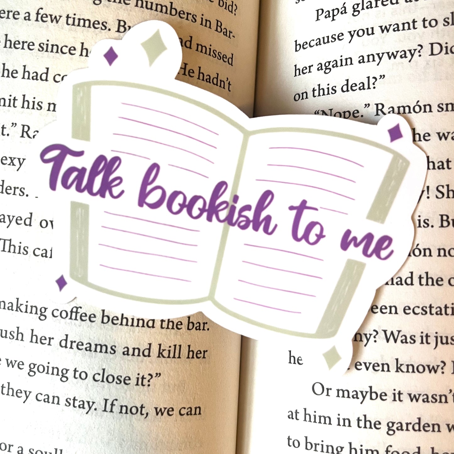 Talk Bookish To Me Vinyl Sticker