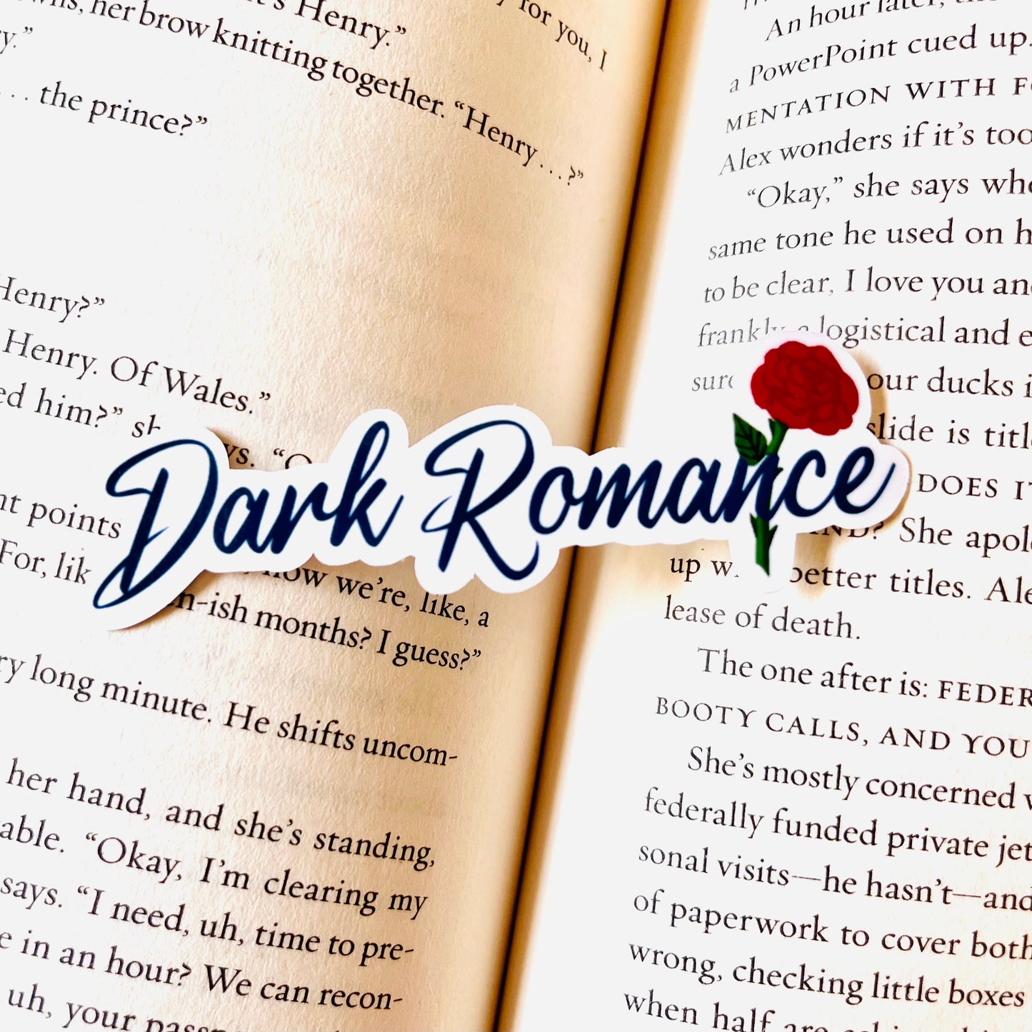 Dark Romance Reader Sticker