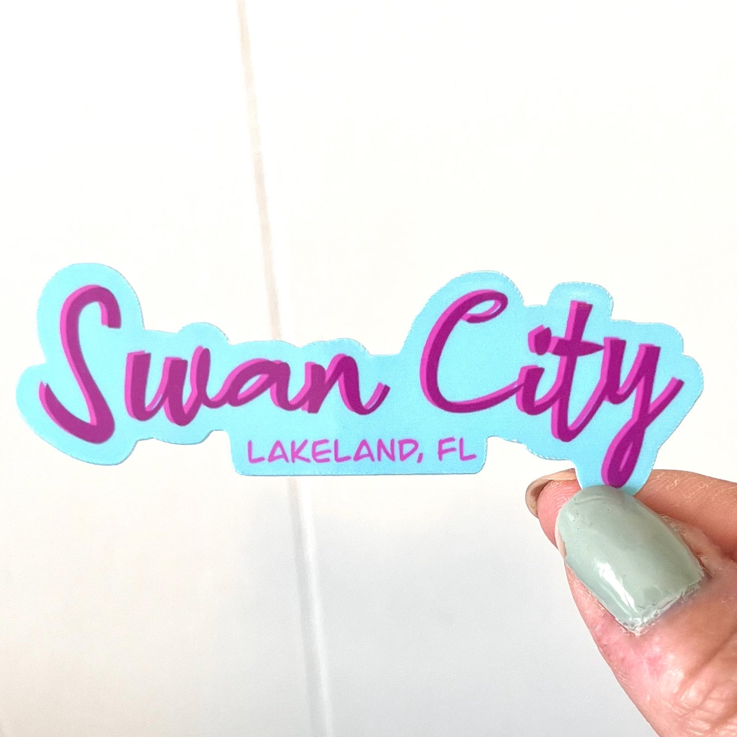 Swan City Lakeland Florida Vinyl Sticker