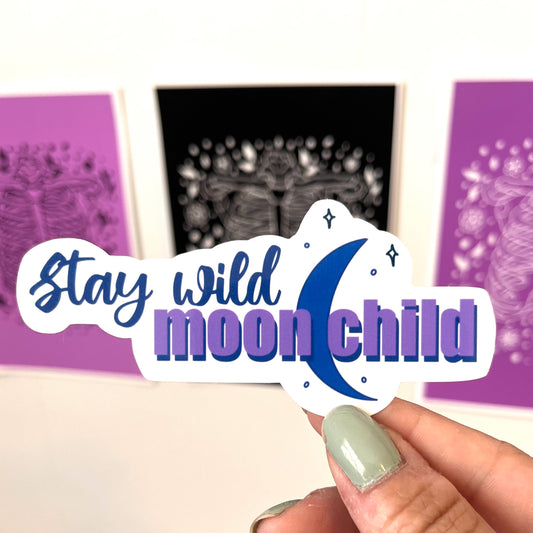 Stay Wild Moon Child Celestial Sticker