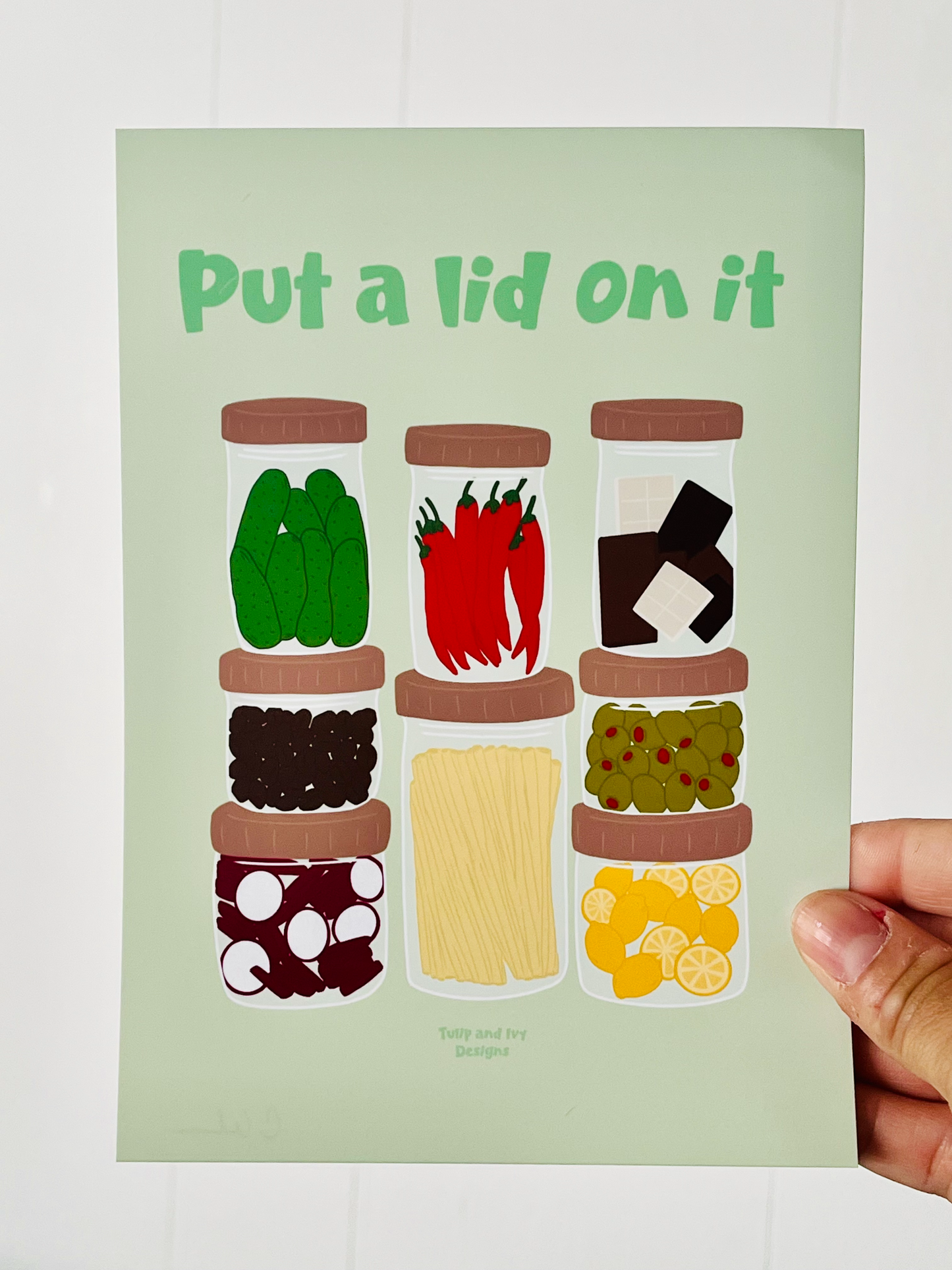 Put a Lid On It Mini Art Print