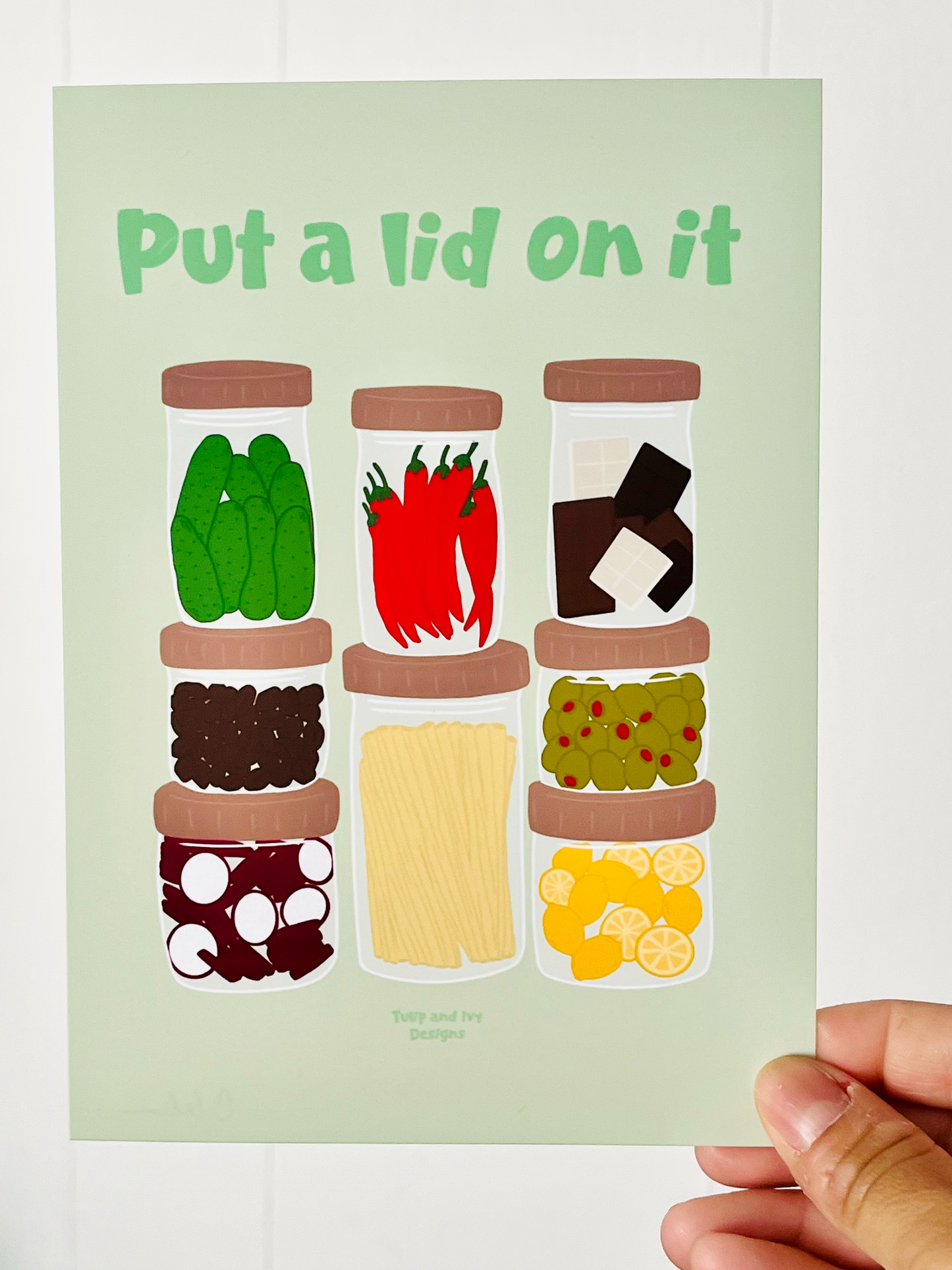Put a Lid On It Mini Art Print