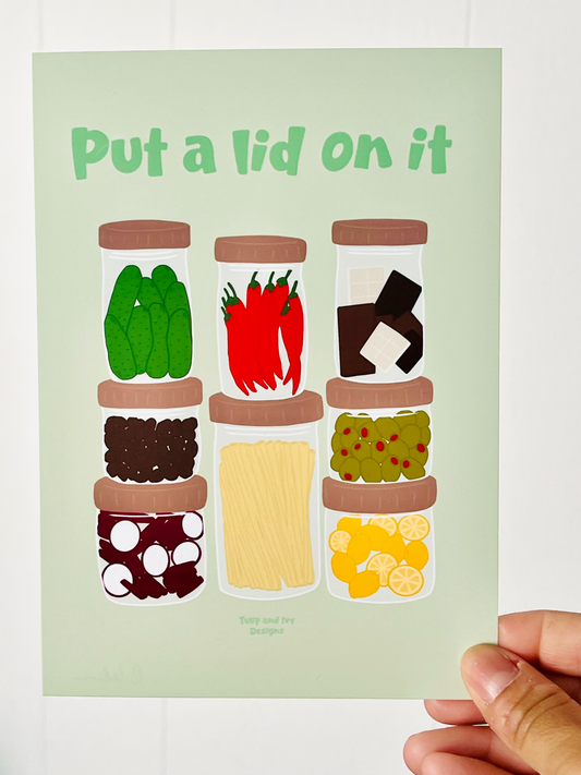Put a Lid On It Mini Art Print
