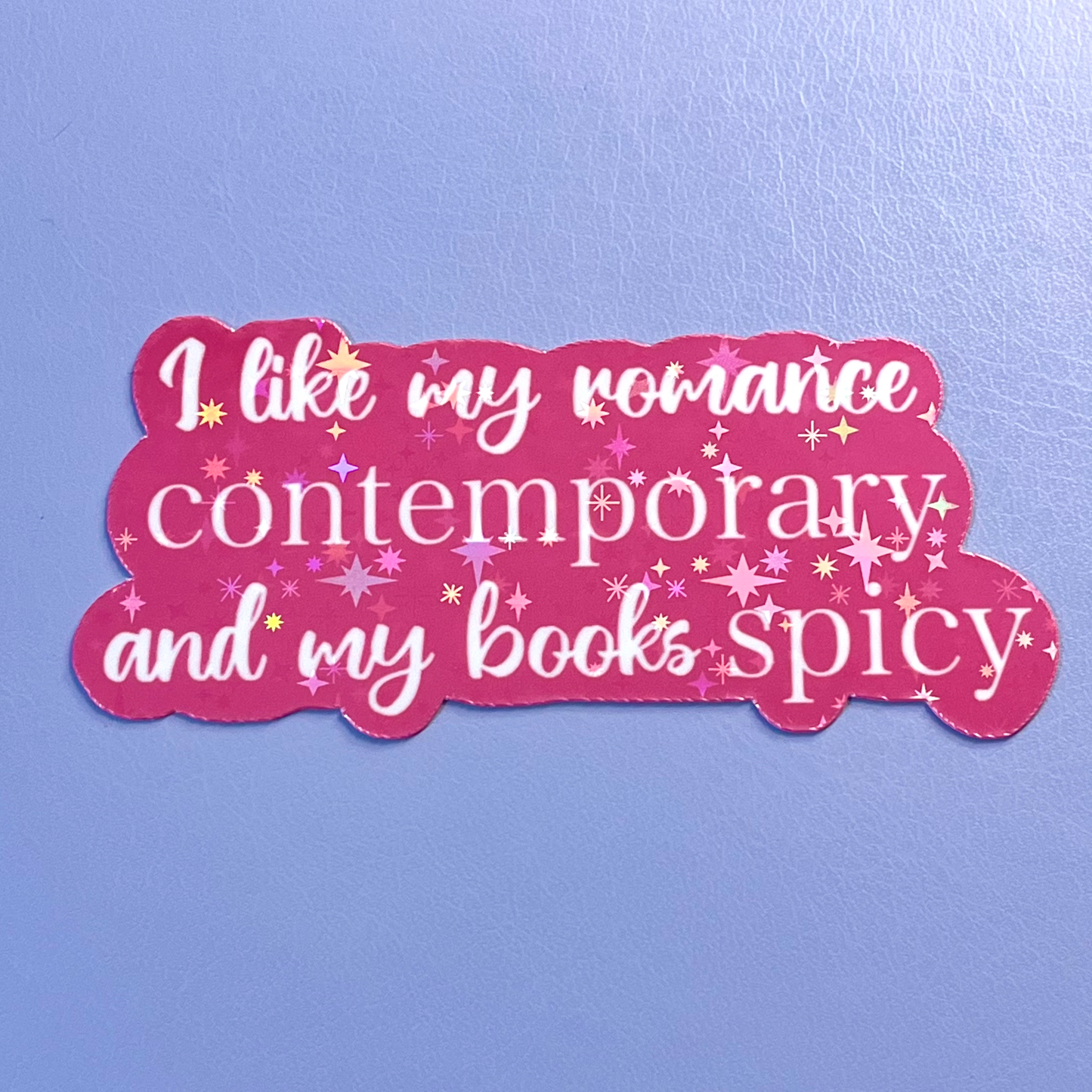 Spicy Book Lover Holographic Sticker