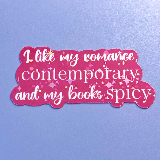 Spicy Book Lover Holographic Sticker