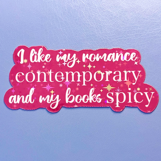 Spicy Book Lover Holographic Sticker
