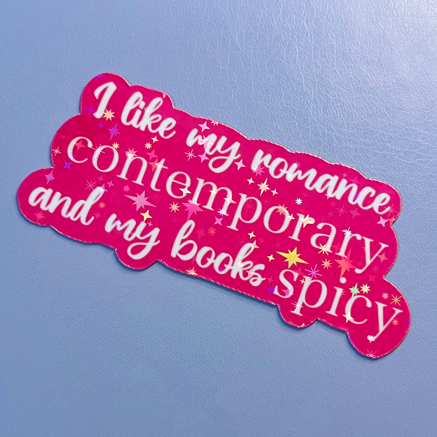Spicy Book Lover Holographic Sticker