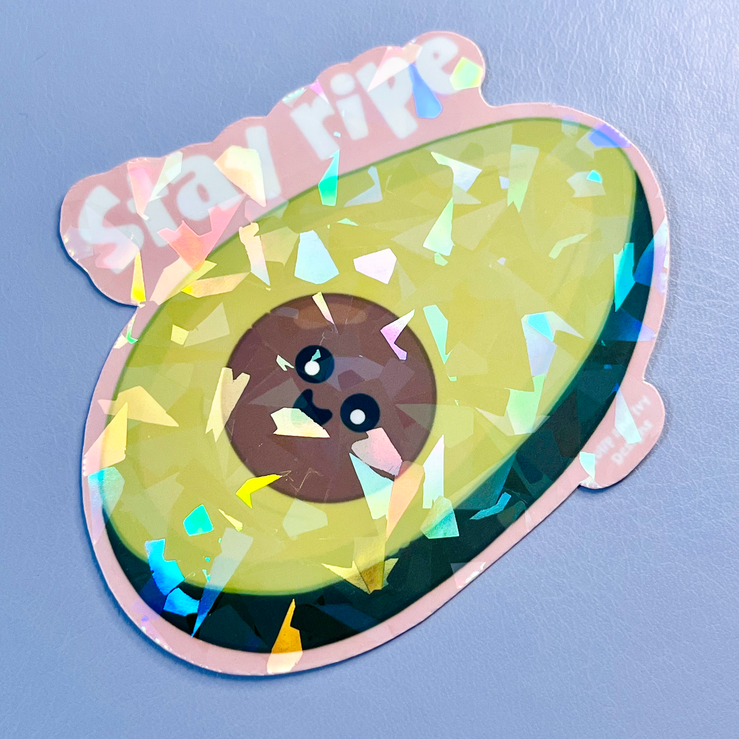 Stay Ripe Holographic Avocado Sticker