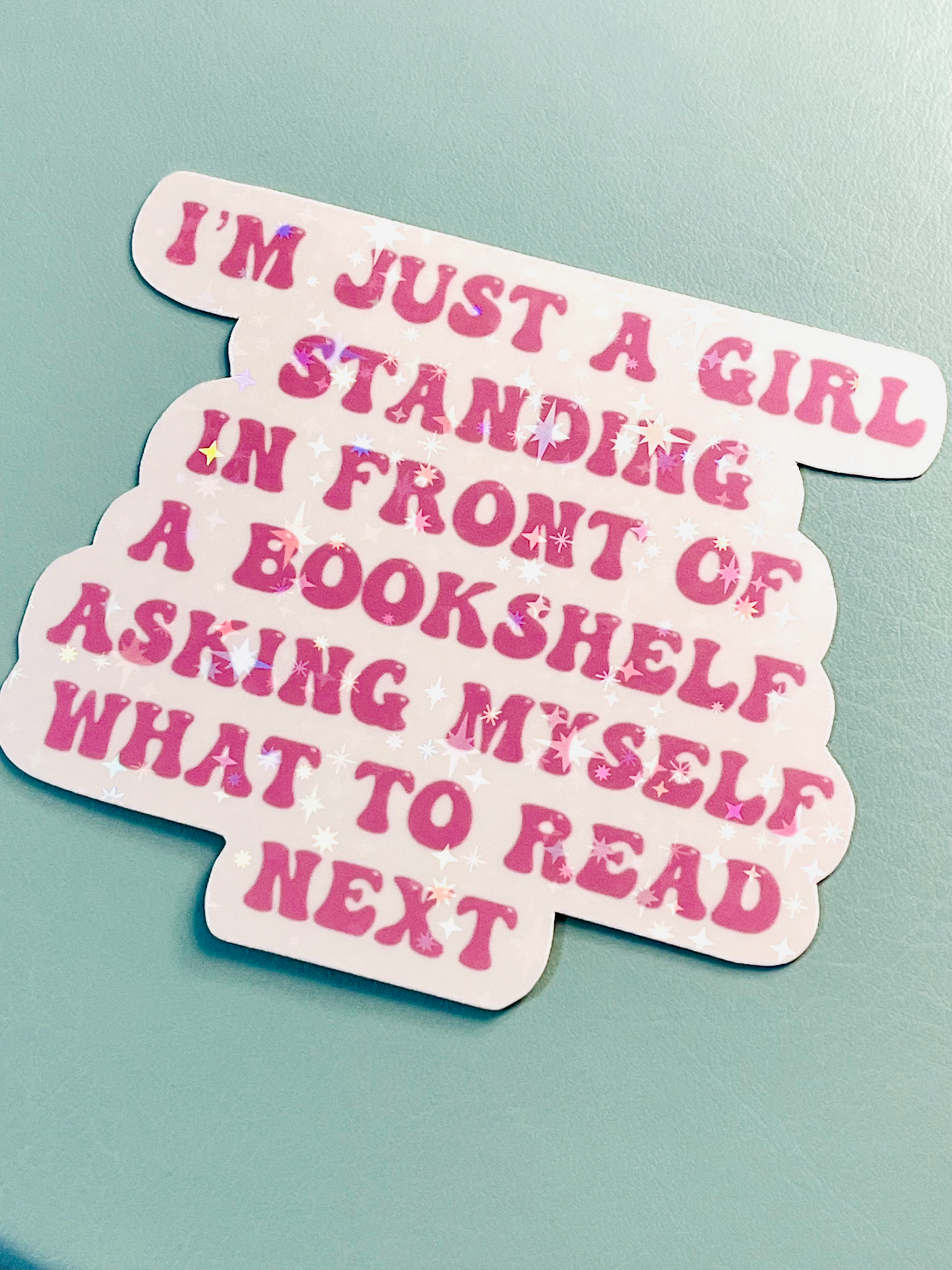 Just a Girl Mood Reader Holographic Vinyl Sticker