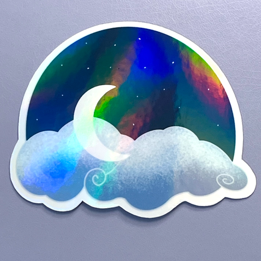 Starry Night Holographic Vinyl Sticker